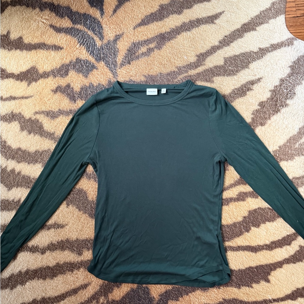 Aritzia Green Long Sleeve Shirt